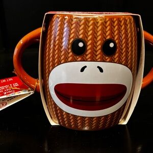 🐒☕ Sock Monkey Holiday Cocoa Mug Set – New w/ Tags